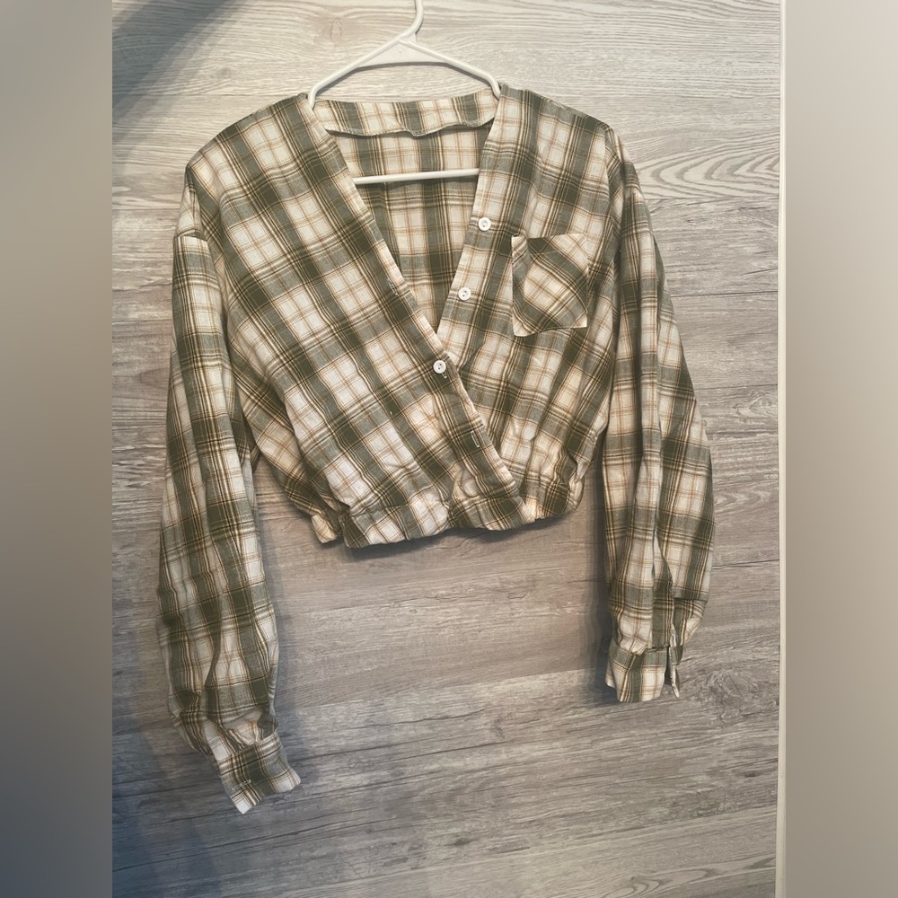 Flannel Crop Top